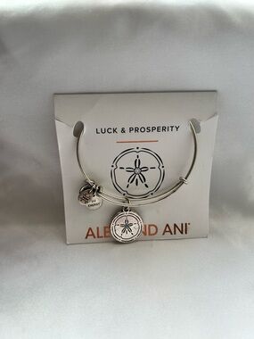 Alex and Ani Silver Sand Dollar Charm Bangle